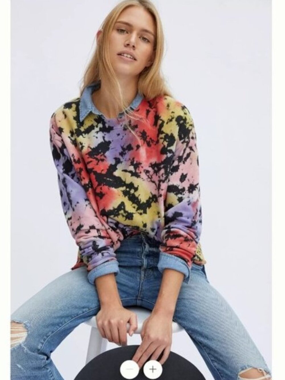 Anthropologie Letluv Zoey Tie-Dye Sweatshirt - XS